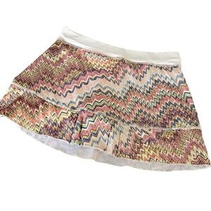 Sofibella Womens Skirt Size L‎ Chevron Print Athletic Tennis Golf Skort